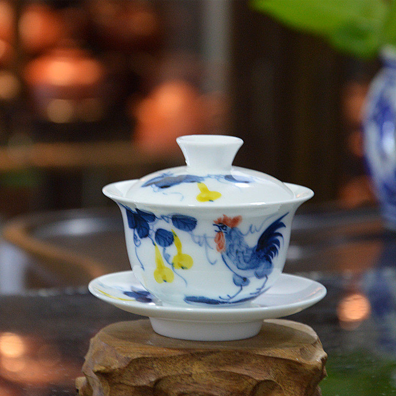 包邮手绘如意吉祥葫芦公鸡茶备茶功夫茶具
