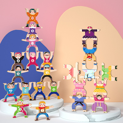 木质大力士平衡叠叠乐