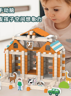Construct Building Blocks 儿童动手建房子积木diy拼装玩具早教