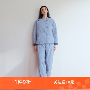 小立领夹棉加厚加绒保暖刺绣甜美居家套装 朵朵可可睡衣女秋冬新款
