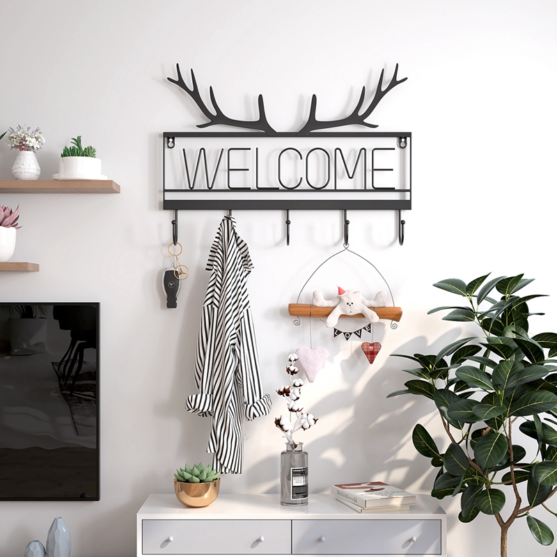 伟艺极简艺术玄关墙面挂衣钩