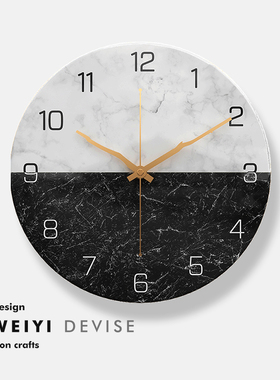 个性挂钟客厅卧室钟表家用时尚创意现代简约静音时钟挂墙上圆形表