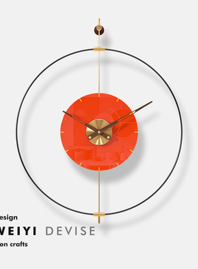 西班牙客厅钟表挂钟简约现代创意家用时尚表挂墙网红轻奢大气时钟