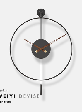 网红挂钟客厅创意时尚挂墙钟表现代简约个性摆钟时钟免打孔装饰表