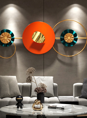 墙面装饰电视背景墙床头挂饰卧室玄关墙上壁挂件高档铁艺轻奢摆件