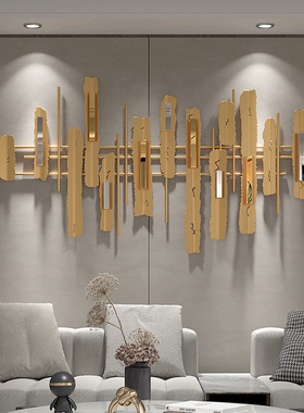 现代简约轻奢墙饰沙发背景墙客厅壁挂件装饰创意墙上挂饰金属壁饰