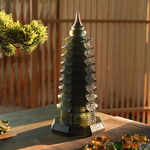 2023绿色琉璃9九层文昌塔旗舰店学生用的红色工艺品水晶摆件女生