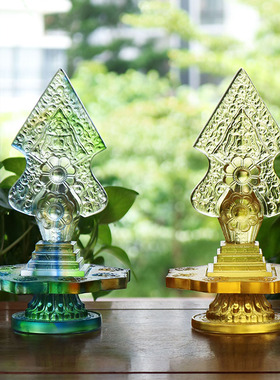 禅悦古法琉璃供奉中式客厅摆件