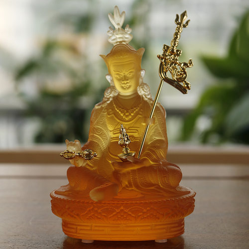 古法琉璃莲花生大士师佛像莲师贴真金身像礼佛家供奉工艺用品摆件 - 封面