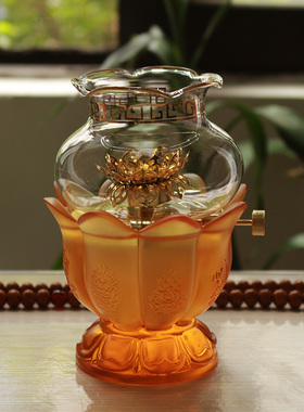 手工液体防风琉璃琥珀供灯