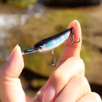 微物金属长舌板米诺全泳层微物饵5.5克鳟鱼军鱼8.5远投饵