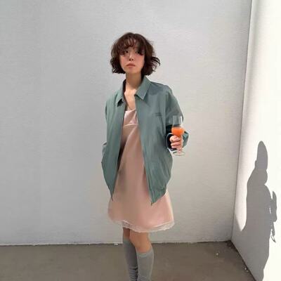 ATELIEREDITION翻领夹克 韩国东大门春季款宽松百搭休闲外套