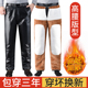 皮裤 男士 加绒加厚挡风防水保暖摩托车骑行代驾外卖棉裤 冬季 工作裤