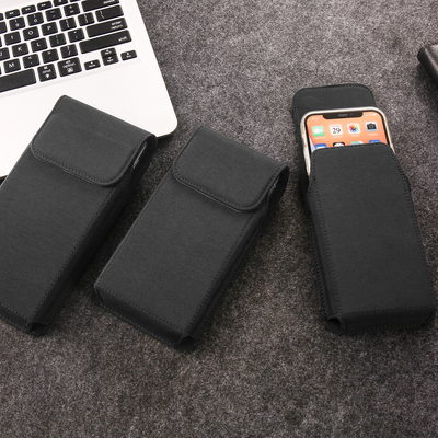 6.7寸手机包单层防水挂腰包帆布竖款穿皮带挂扣磁吸通用男款大屏5