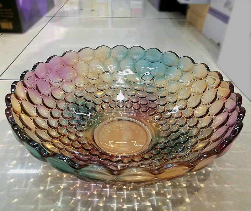 特价大号珠点水晶玻璃果盘果斗家用客厅酒店宴会水果盘彩色果盘,餐饮具,果盆/果盘/果篮,淘宝优惠券,粉丝福利购,淘宝优惠卷