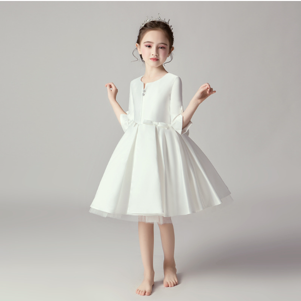 女童缎面礼服裙钢琴公主