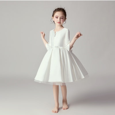 女童缎面礼服裙钢琴公主