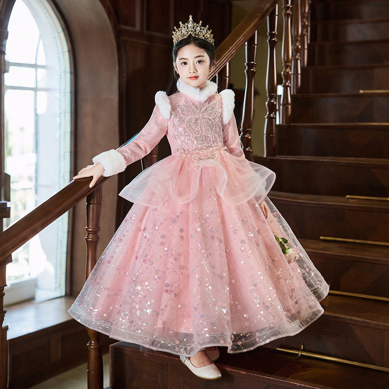 女童裙子冬季婚礼小女孩钢琴主持人演出服儿童礼服加绒加厚公主裙,童装/婴儿装/亲子装,儿童礼服,淘宝优惠券,粉丝福利购,淘宝优惠卷