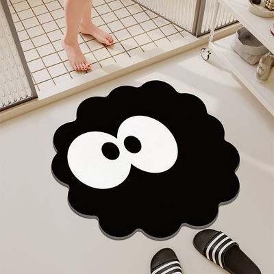 浴室卡通地垫软硅藻泥吸水垫卫生间厕所脚垫爱心卧室防滑地毯家用