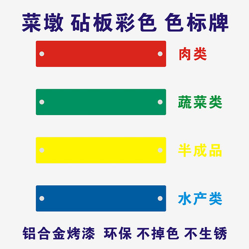 餐饮砧板菜墩分色管理标牌