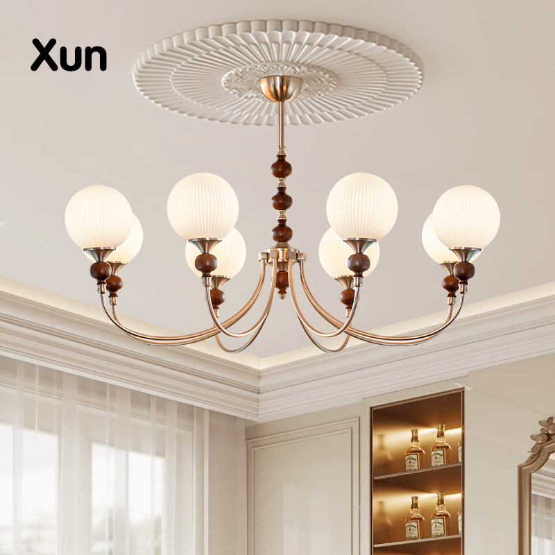 法式中古客厅灯吊灯高级感复古南洋风大厅主灯包豪斯主卧灯卧室灯