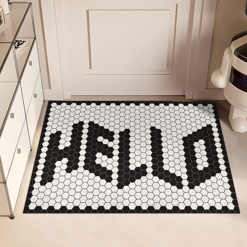 马赛克hello入户丝圈进门地垫玄关门厅蹭土脚垫浴室防滑门垫家用,居家布艺,家用脚垫,淘宝优惠券,粉丝福利购,淘宝优惠卷