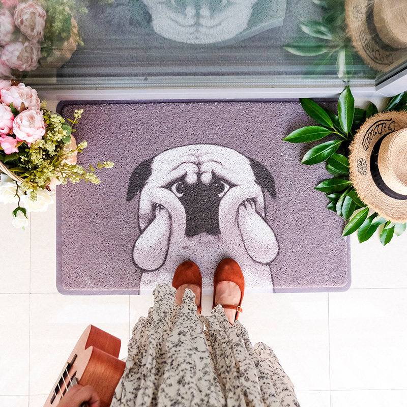 可爱卡通狗狗门外丝圈地垫家用大门口进门门垫厨房浴室防滑小地毯,居家布艺,家用脚垫,淘宝优惠券,粉丝福利购,淘宝优惠卷