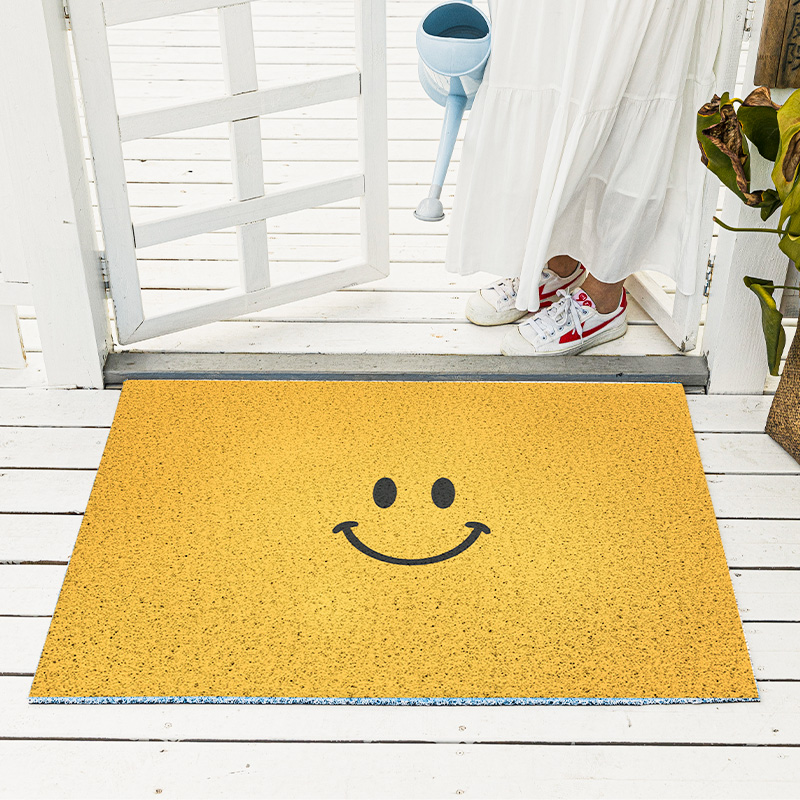 笑脸入户门可裁剪防滑蹭土地垫