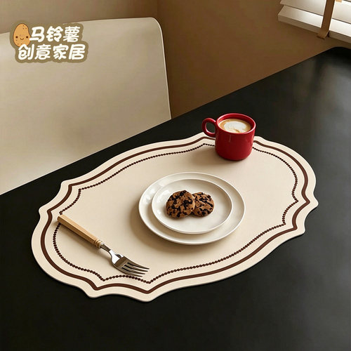 餐垫简约高级防水皮革隔热防油污