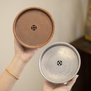 紫铜建水干泡盘手工日式 壶承水洗储水养壶垫家用功夫茶具零配件