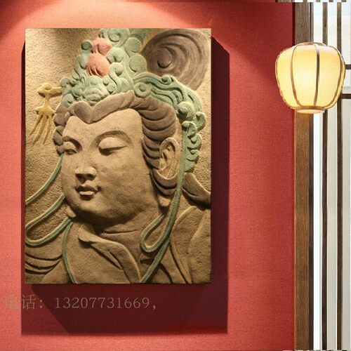 中式禅意立体浮雕壁饰中国风装饰画背景墙玄关走廊挂件壁饰永乐