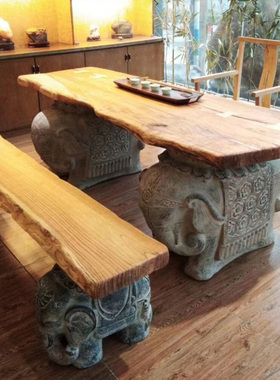 中式老板桌腿办公桌墩子中国风