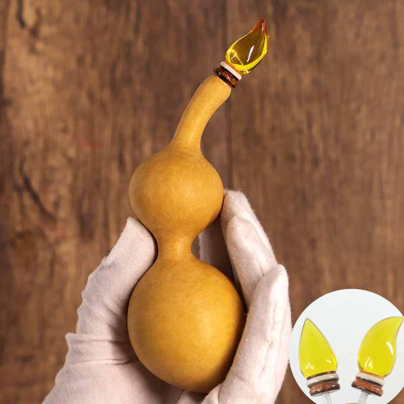 葫芦镶口配件新款仿琥珀水滴形