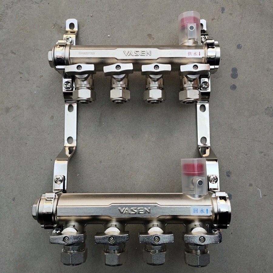 正品伟星铜镀镍大流量分集水器