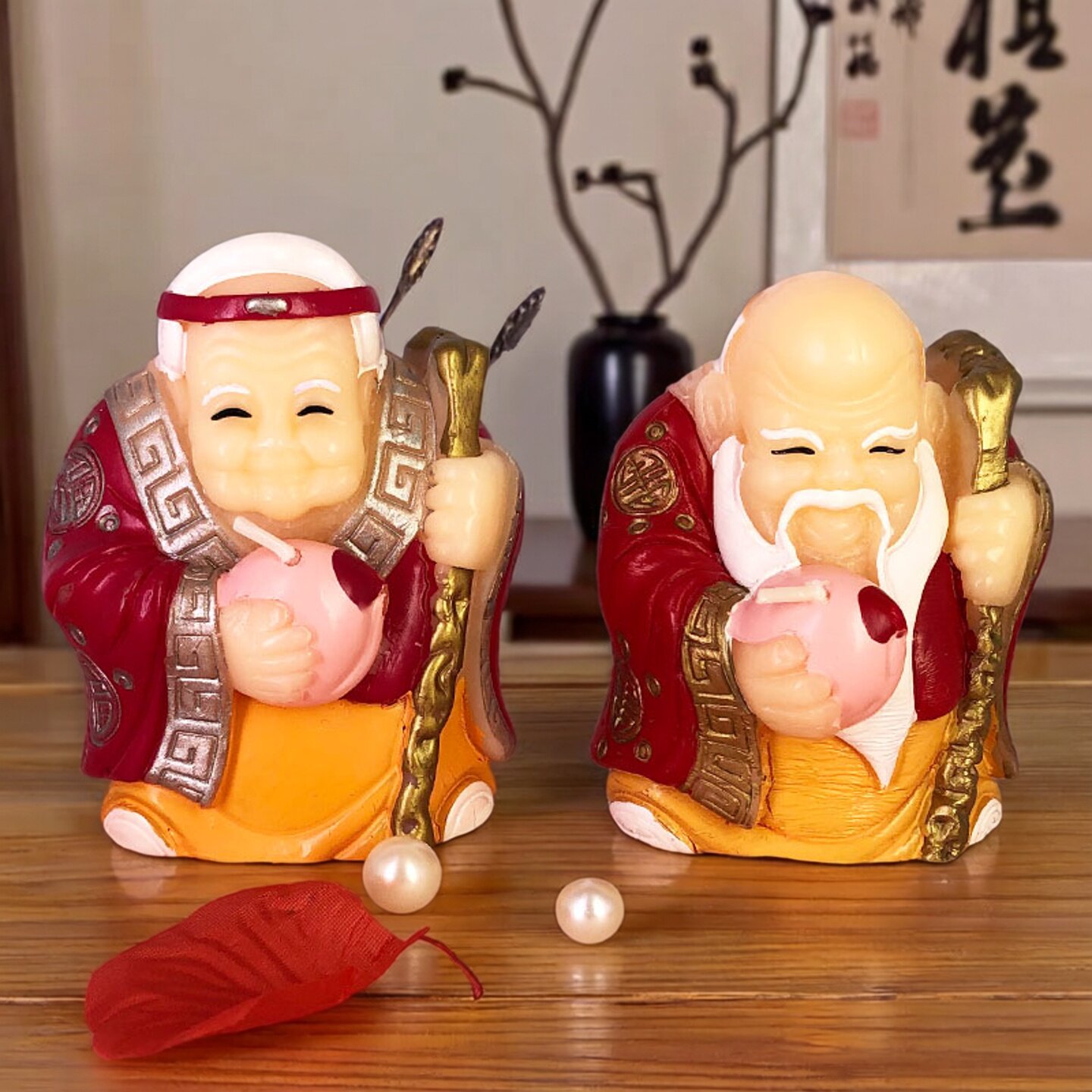 寿星公婆蛋糕装饰派对爷爷奶奶爸爸妈妈祝寿新年老人过寿生日蜡烛