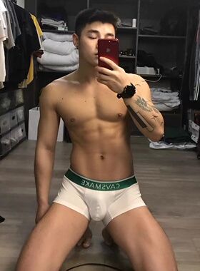 莫代尔男士内裤中低腰潮流纯棉四角裤黑色弹力抗菌裤衩