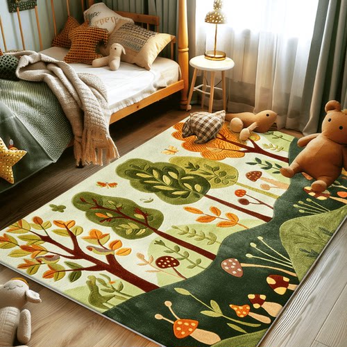 卡通可爱儿童房地毯卧室家用防滑