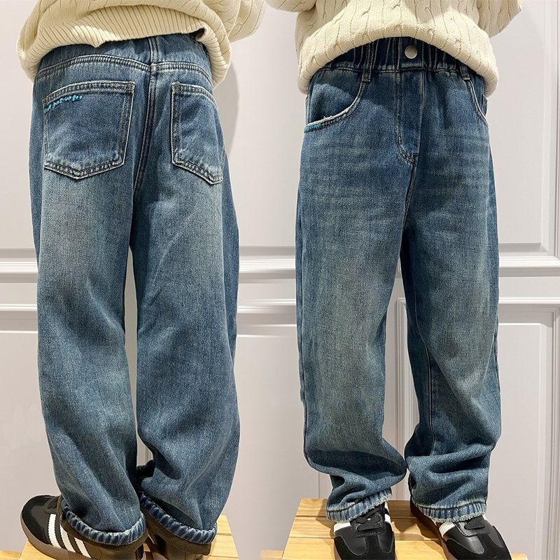 男童女童牛仔裤早春新款儿童裤子单裤直筒休闲裤显瘦显高百搭帅气,童装/婴儿装/亲子装,儿童牛仔裤,淘宝优惠券,粉丝福利购,淘宝优惠卷