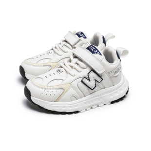 男童鞋 2025新款 子真皮小白鞋 女童鞋 儿童运动鞋 加绒老爹鞋 秋冬款