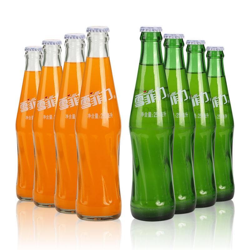 雪菲力菠萝味碳酸汽水 八零后怀旧零食饮料齐齐哈尔玻璃瓶大香槟