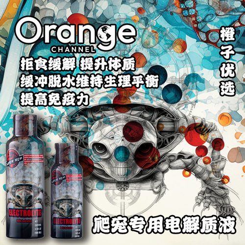 橙子造景日常推荐补水营养增强体质陆龟蜥蜴守宫拒食爬虫电解质水