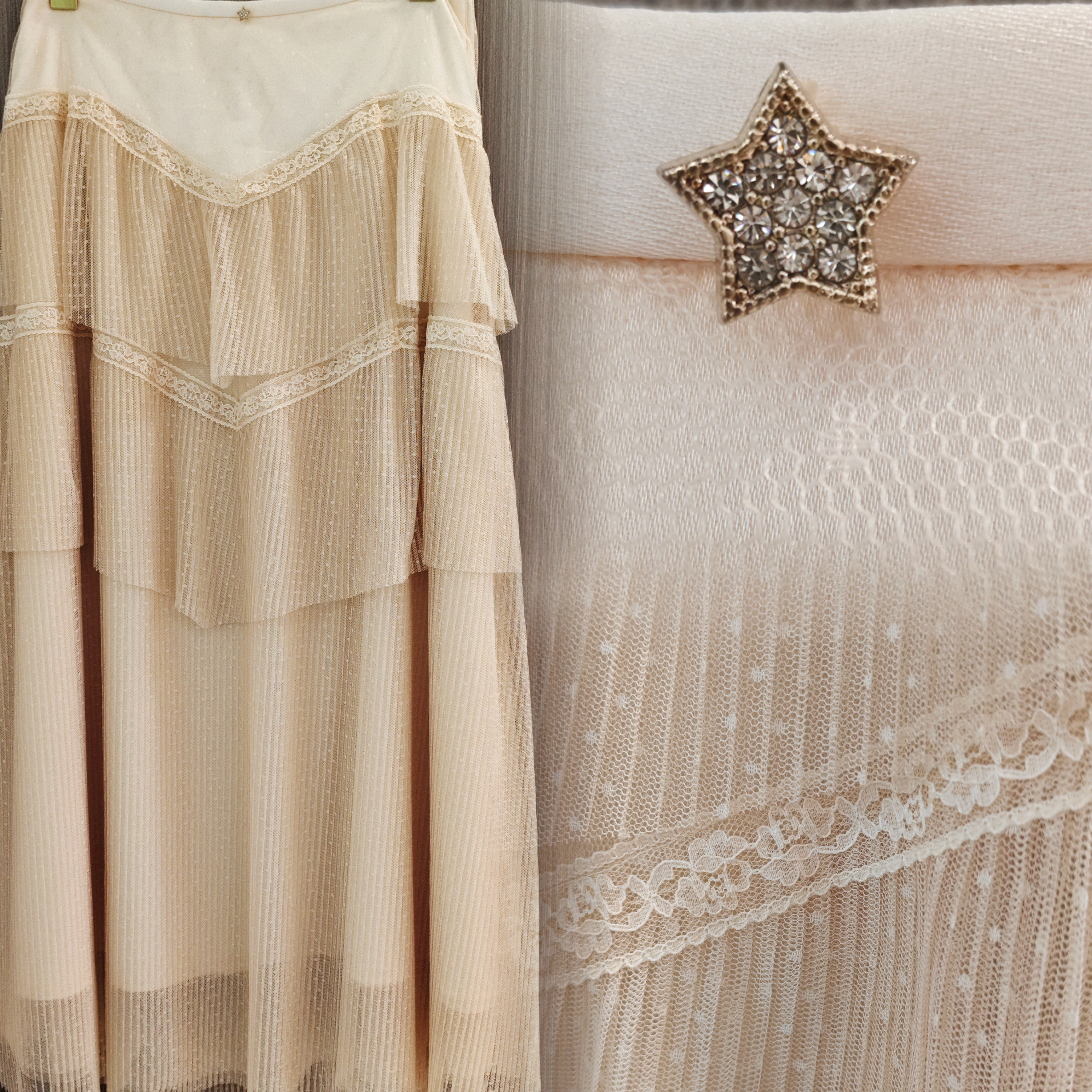 九月  2025新款春夏气质优雅长款半身裙纱裙JY063-085