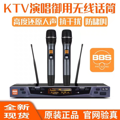 BBS G18/G28原装正品无线话筒一拖二麦克风舞台KTV唱歌家用卡拉OK