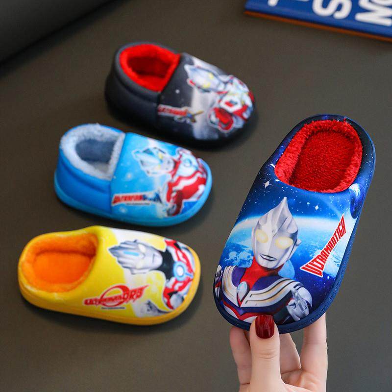 奥特曼男童棉拖鞋冬季居家室内防滑保暖男孩女童毛绒宝宝卡通棉鞋,童鞋/婴儿鞋/亲子鞋,儿童棉拖鞋,淘宝优惠券,粉丝福利购,淘宝优惠卷