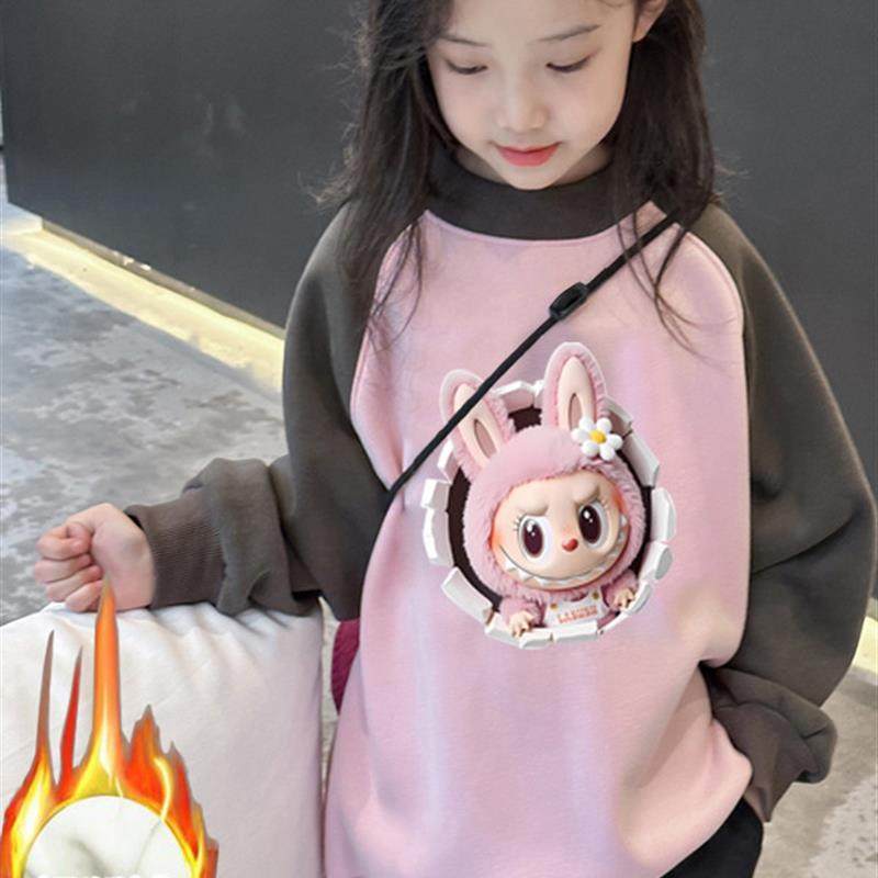 女童卫衣加绒保暖2025春秋洋气冬季布宽松上衣儿童百搭打底衫,童装/婴儿装/亲子装,卫衣/绒衫,淘宝优惠券,粉丝福利购,淘宝优惠卷