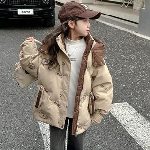 女童羽绒服2025新款洋气韩版冬季儿童加厚冬装外套女大童棉服女孩