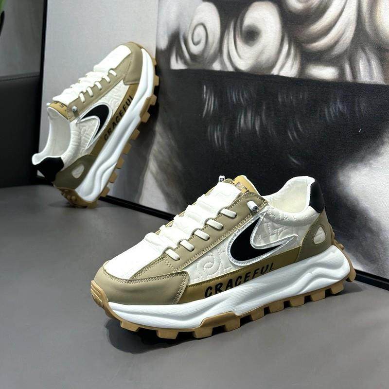 男鞋2025春季新款透气小白鞋一脚蹬男款运动休闲鞋百搭厚底老爹鞋,流行男鞋,老爹鞋,淘宝优惠券,粉丝福利购,淘宝优惠卷