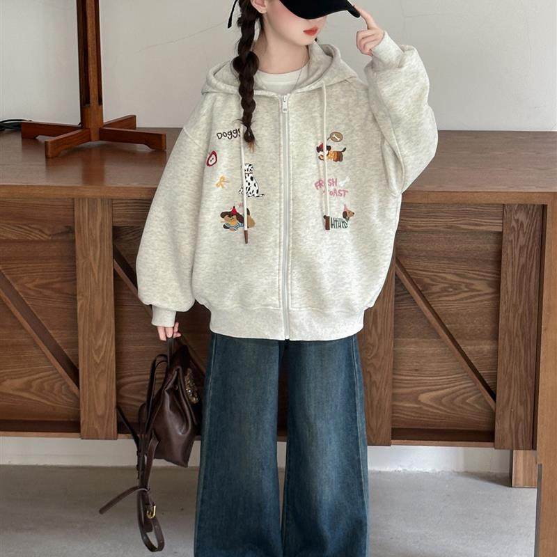 女孩秋季休闲套装2025新韩风时尚儿童女孩春秋季夹克牛仔裤两件套,女装/女士精品,时尚套装,淘宝优惠券,粉丝福利购,淘宝优惠卷