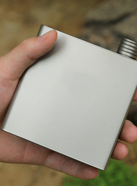 户外钛金属扁酒壶纯钛壶随身迷你小酒瓶水壶ml盎司便携登山钛装备