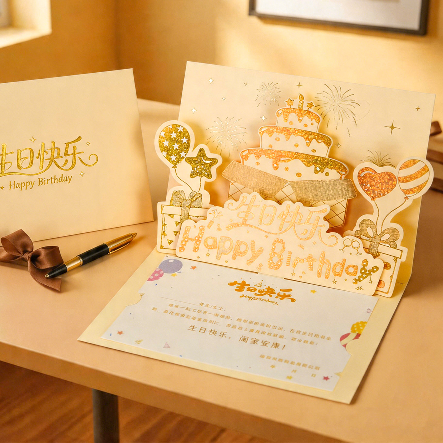 立体生日贺卡定制公司送员工客户